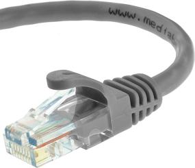 img 3 attached to Высокоскоростной медиапереход кабеля Ethernet Cat5e (15 футов) - RJ45 компьютерный сетевой кабель - элегантный серый дизайн - (Артикул 31-199-15B)