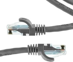 img 2 attached to Высокоскоростной медиапереход кабеля Ethernet Cat5e (15 футов) - RJ45 компьютерный сетевой кабель - элегантный серый дизайн - (Артикул 31-199-15B)