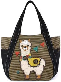 img 1 attached to 👜 Canvas Handbag with Zipper: Animal Print Women's Handbags & Wallets for Totes