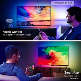 img 2 attached to 📺 Enhance your Viewing Experience with Light Mi NEO Immersion TV LED Backlights: Sync Box, Auto Calibration, RGB, WiFi, Alexa & Google Assistant Compatible