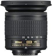 nikon af-p dx nikkor 10-20mm f/4.5-5.6g 📸 vr lens: perfect wide-angle zoom for stunning shots logo