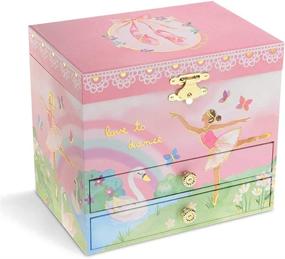 img 3 attached to 🎵 Jewelkeeper Musical Jewelry Box: Ballerina and Rainbow Design, 2 Pullout Drawers, with Swan Lake Tune