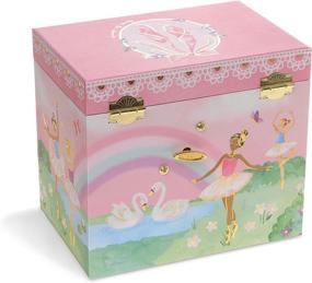 img 2 attached to 🎵 Jewelkeeper Musical Jewelry Box: Ballerina and Rainbow Design, 2 Pullout Drawers, with Swan Lake Tune