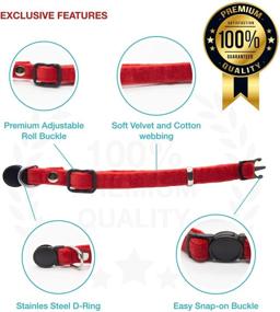 img 3 attached to GAMUDA Super Soft Velvet Puppy Collars - Adjustable Breakaway Whelping Puppy ID 🐶 Collars - Assorted Colors with Plain & Identification Collars, including 2 Record Keeping Charts