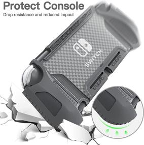 img 1 attached to ⚪️ HEYSTOP Grey Case for Nintendo Switch Lite - Includes Tempered Glass Screen Protector, 6 Thumb Grips, TPU Protective Cover with Anti-Scratch/Anti-Dust