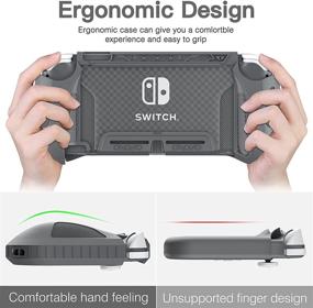 img 2 attached to ⚪️ HEYSTOP Grey Case for Nintendo Switch Lite - Includes Tempered Glass Screen Protector, 6 Thumb Grips, TPU Protective Cover with Anti-Scratch/Anti-Dust