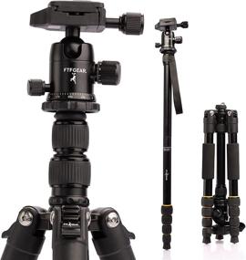 img 4 attached to FTF GEAR Compact Aluminum DSLR Camera Tripod and Monopod: Supports up to 20 lbs for Exceptional Stability