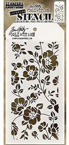 img 1 attached to 🌸 Tim Holtz Floral Stencil by Stampers Anonymous - Transparent, 28.3 x 11.4 x 0.1 cm - Enhanced SEO