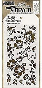 img 3 attached to 🌸 Tim Holtz Floral Stencil by Stampers Anonymous - Transparent, 28.3 x 11.4 x 0.1 cm - Enhanced SEO