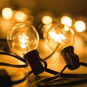 img 1 attached to Koopower 50ft Outdoor String Lights - 2x25ft G40 Globe Lights with 50 LED Bulbs, Waterproof Hanging Lights for Patio, Bistro, Backyard, Balcony, Gazebo, Party, Wedding, Porch