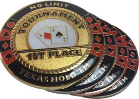 img 3 attached to 🎉 Poker Weight 4-Piece Set - Commemorative Trophies for 1st, 2nd, 3rd, and 1st Out