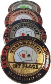 img 4 attached to 🎉 Poker Weight 4-Piece Set - Commemorative Trophies for 1st, 2nd, 3rd, and 1st Out