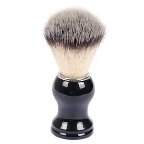 img 4 attached to 🪒 JR Shaving Brushes, Premium Synthetic Nylon Hair Knot with Black Plastic Handle - Ideal for Men's Safety Razors, Double Edge Razors, Shaving Razors