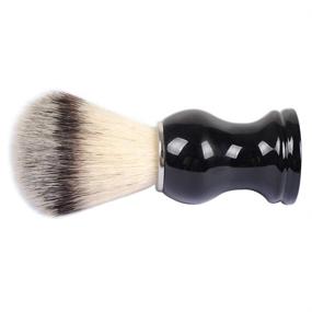 img 3 attached to 🪒 JR Shaving Brushes, Premium Synthetic Nylon Hair Knot with Black Plastic Handle - Ideal for Men's Safety Razors, Double Edge Razors, Shaving Razors