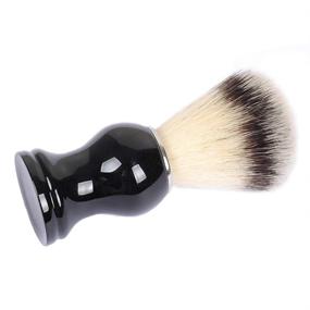 img 1 attached to 🪒 JR Shaving Brushes, Premium Synthetic Nylon Hair Knot with Black Plastic Handle - Ideal for Men's Safety Razors, Double Edge Razors, Shaving Razors