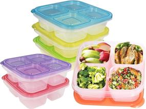 img 4 attached to Vramy 4 Compartment Reusable Containers Multi Color