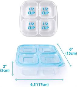 img 3 attached to Vramy 4 Compartment Reusable Containers Multi Color