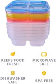 img 2 attached to Vramy 4 Compartment Reusable Containers Multi Color