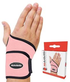 img 4 attached to 🏥 Pink Doctor Developed Copper Lined Wrist Support Brace - Adjustable Strap, Compression, and Joint Pain Relief for Arthritis, Carpal Tunnel, Sports Injury - Doctor Handbook Included