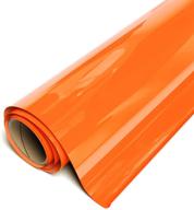 🧡 siser easyweed htv 11.8" x 3ft roll - fluorescent orange heat transfer vinyl - iron-on logo