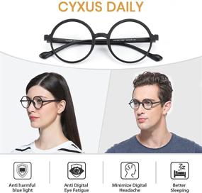 img 1 attached to 👓 Cyxus TR90 Square Eyeglasses Frame - Blue Light Blocking Glasses for Women and Men - Ultra Light and Clear Lens Computer Eyewear