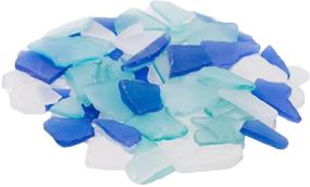 img 3 attached to Sea Glass Assortment - Vibrant Cobalt Blue, Aqua, and Frosted White Mix - 11 oz - Ideal for Art Crafts, Decor, and Bulk Sea Glass