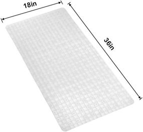 img 1 attached to 🛁 Premium SELIBRE Clear Bath Shower Mat, 36&#34;X18&#34; with 180 Suction Cups, Non-Slip, Machine Washable, Bathroom Mats