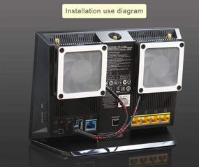 img 3 attached to Enhanced Cooling Fan for High-Speed Routers: Ultra Silent USB 5V Radiator with Speed Regulation Control - Compatible with RT-AC68U, AC86U, AC1900P, EX6200, and AC15 Models