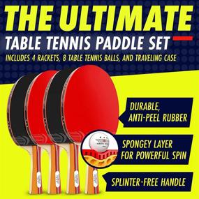 img 4 attached to 🏓 Оптимизированные настольные теннисные ракетки Nibiru для улучшенного спортивного выступления
