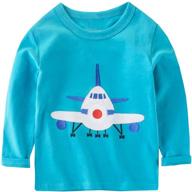 cute cartoon toddler long sleeve t-shirt, soft cotton tee, sizes 1-8 years logo