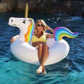 img 3 attached to Unicorn Pool Float Party by GoFloats: Unleash the Magic!