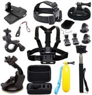 mrmass action camera accessory bundle with case for gopro hero 📷 9, gopro hero 8, akaso ek7000, brave 4, victure, crosstour, apeman, and victsing logo