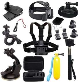 img 4 attached to MRMASS Action Camera Accessory Bundle with Case for GoPro Hero 📷 9, GoPro Hero 8, AKASO EK7000, Brave 4, Victure, Crosstour, Apeman, and VicTsing