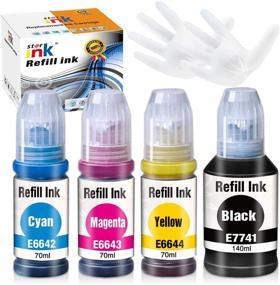 img 4 attached to St@r ink 774 664 T774 T664 Compatible Ink Bottle Replacement for Epson ET-2650 ET-2550 ET-16500 ET-4500 ET-3600 ET-2600 ET-4550 Printer (Black Cyan Magenta Yellow, 4 Pack)