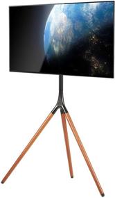 img 4 attached to 🖼️ Easel Tripod TV Floor Stand - Height Adjustable Studio Mount for 45-65 inch Flat Panel LED LCD Plasma Screens - Portable Display Art Scaffold