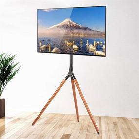 img 3 attached to 🖼️ Easel Tripod TV Floor Stand - Height Adjustable Studio Mount for 45-65 inch Flat Panel LED LCD Plasma Screens - Portable Display Art Scaffold