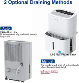 img 1 attached to 🌬️ Efficient Shinco 3000 Sq.Ft Energy Star Dehumidifier: Ideal for Medium to Large Rooms and Basements - Quietly Controls Humidity & Removes Moisture