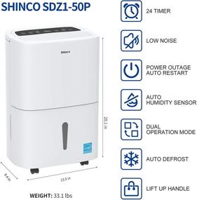 img 2 attached to 🌬️ Efficient Shinco 3000 Sq.Ft Energy Star Dehumidifier: Ideal for Medium to Large Rooms and Basements - Quietly Controls Humidity & Removes Moisture