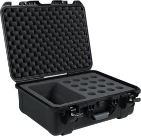 img 4 attached to 🎤 Gator Cases Titan серия водонепроницаемый кейс для микрофонов: Храните и защищайте до 16 проводных микрофонов с аксессуарами (GM-16-MIC-WP)