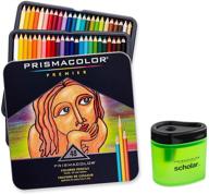 🖍️ набор цветных карандашей prismacolor premier soft core - 48 различных цветов (3598t) с точилкой для цветных карандашей scholar (1774266) логотип