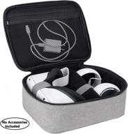 👜 kislane oculus quest 2 vr carrying case - all in one travel case for headset - grey logo