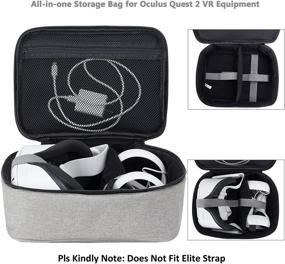 img 3 attached to 👜 KISLANE Oculus Quest 2 VR Carrying Case - All in One Travel Case for Headset - Grey