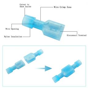 img 2 attached to MCIGCIM 200Pcs Connectors: Insulated Terminals for Reliable Electrical Connections