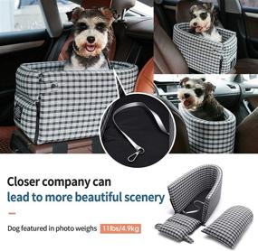 img 2 attached to 🐶 DOTOUUD Small Dog Cat Booster Seat: Ultimate Safety and Comfort on Car Armrest for Small Pets!