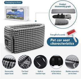 img 3 attached to 🐶 DOTOUUD Small Dog Cat Booster Seat: Ultimate Safety and Comfort on Car Armrest for Small Pets!