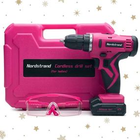 img 4 attached to 🔧 Cordless Drill Set in Stylish Nordstrand Pink: Ultimate Tool for Any Project