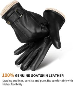 img 1 attached to 🧤 Stay Warm and Connected this Winter with the Leather Insulated Texting Motorcycle Gloves