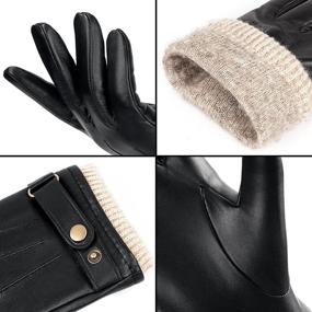 img 2 attached to 🧤 Оставайтесь теплыми и подключенными этой зимой в кожаных утепленных перчатках для мотоцикла, с возможностью отправки сообщений