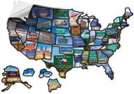 🗺️ rv state sticker travel map: a 21x15 inches welcome board for motorhome accessories with uv protection guards against fading on laptops, refrigerators & walls logo