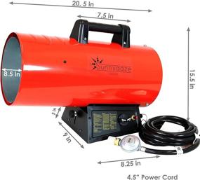 img 2 attached to 🔥 Sunnydaze 85,000 BTU Forced Air Propane Heater: Portable Heat for Construction Sites with Auto-Shutoff and Adjustable Output